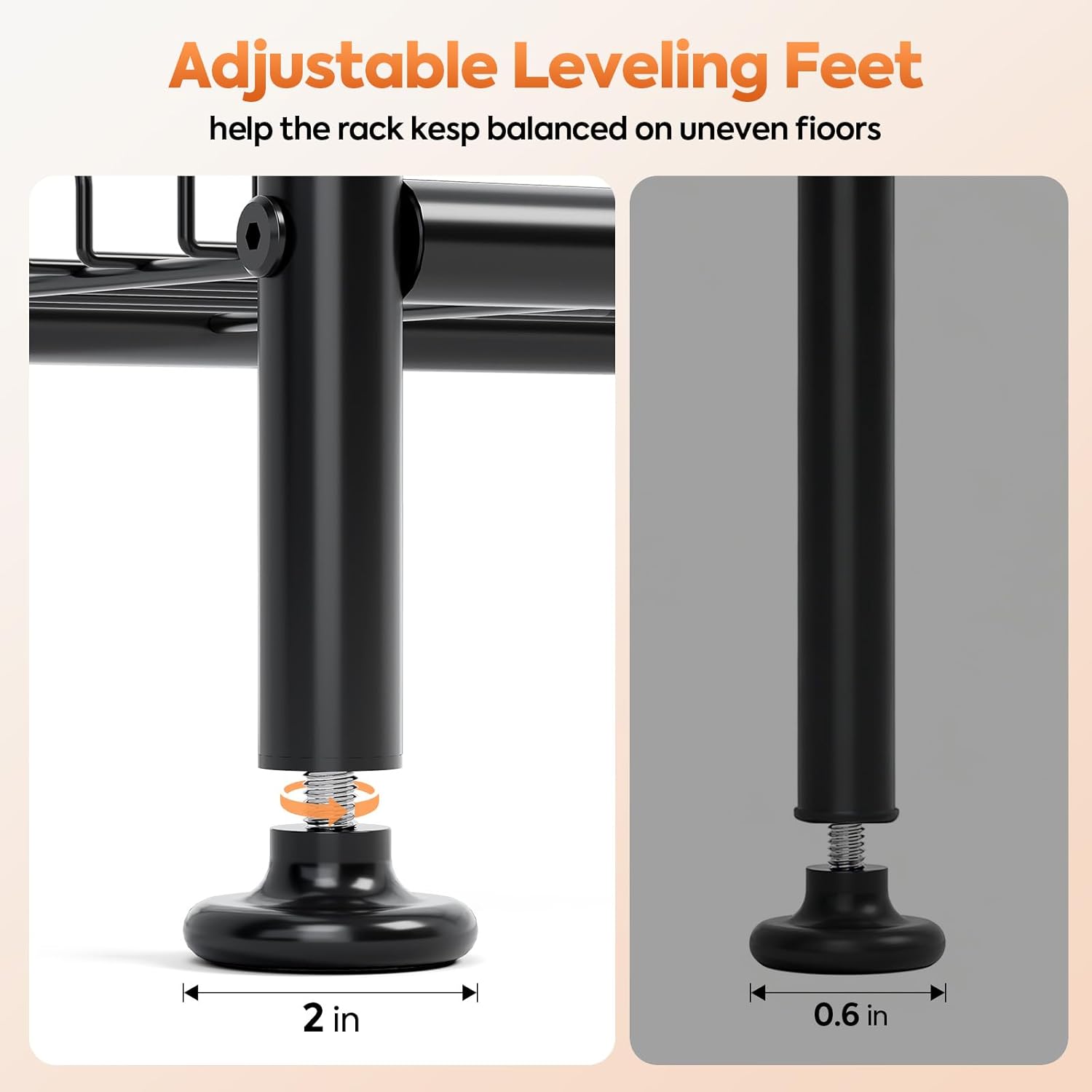 APEXCHASER Metal Shelving, 4-Tier Storage Shelves with Hooks, Adjustable Leveling Feet, Large Capacity Steel Wire Shelf Organizer for Pantry, Laundry, Kitchen (33''Lx12.6''Wx57''H)