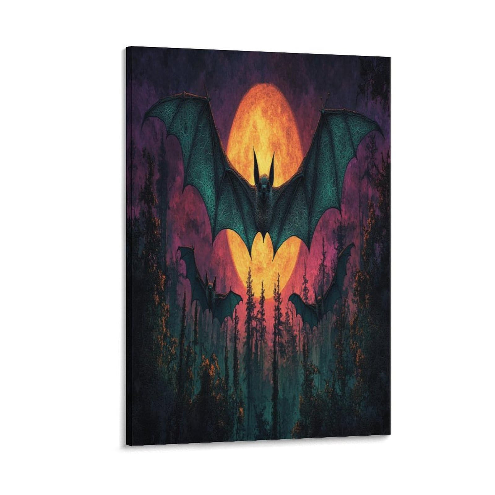 Impression sur toile chauve-souris murale deco 50x75cm