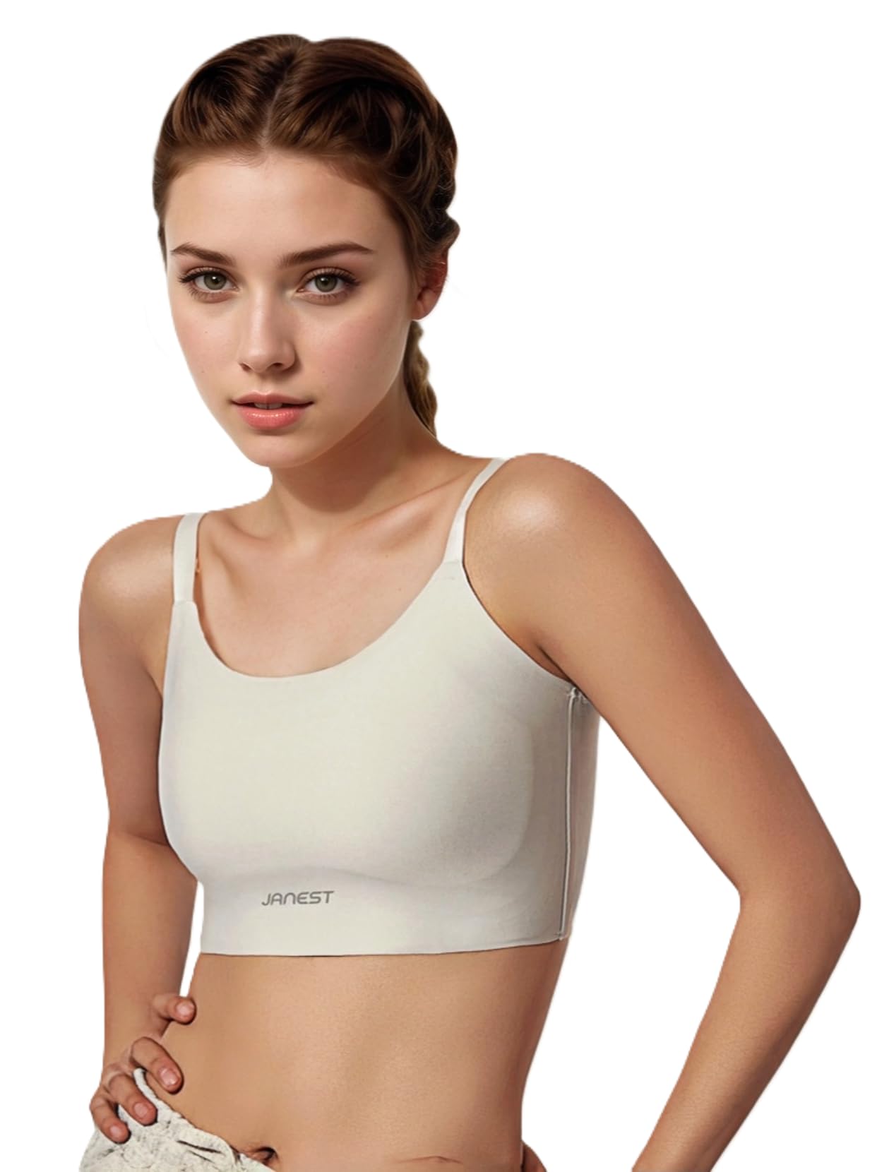 JANEST Chest Binder,Binder Bras for Women,Transgender FTM Binder Trans,Adjustable Breast Binder Traceless Underwear,Gray m