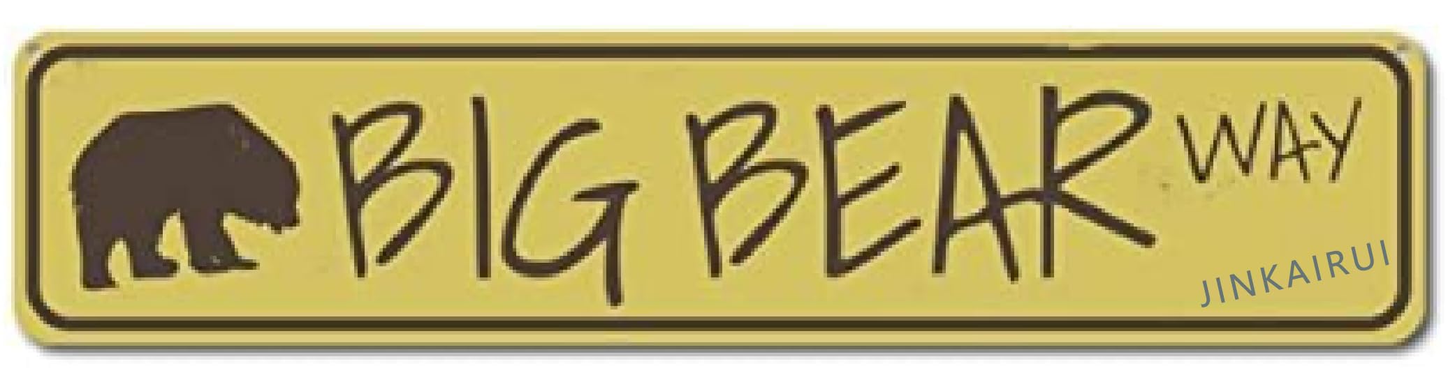 HCHANA Big Bear Metal Tin Sign Drive Way Road Street Man Cave Wall Decor Sign 4" x 16"