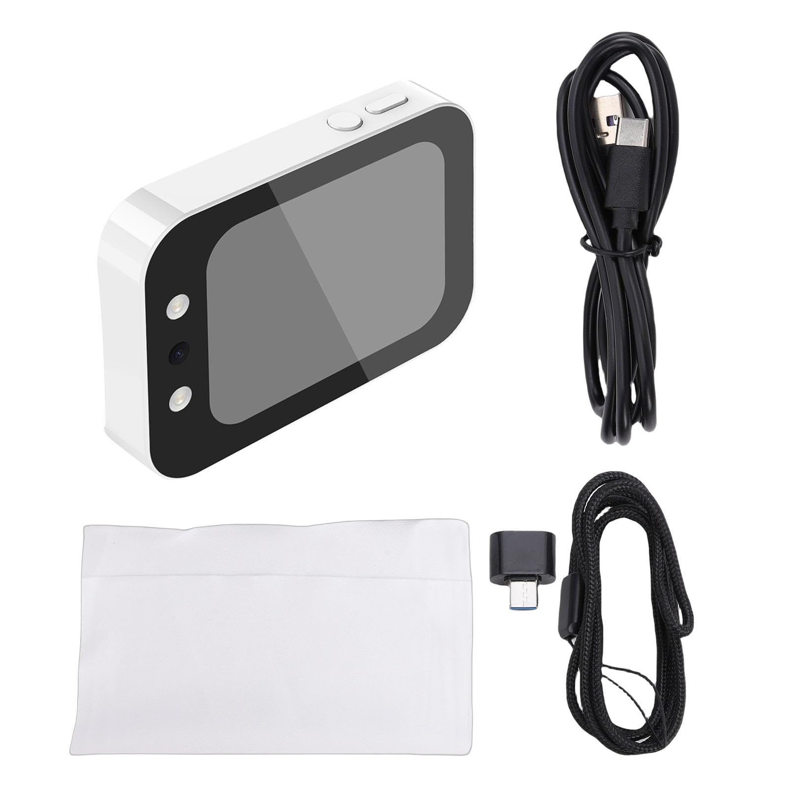 4K Digital Camera, 64MP HD Sliding Cover Touch Screen CCD with AF Auto Focus 3600mAh Battery, for Entertainment Vlog Photography Student Beauty Selfie (White)-picture-31