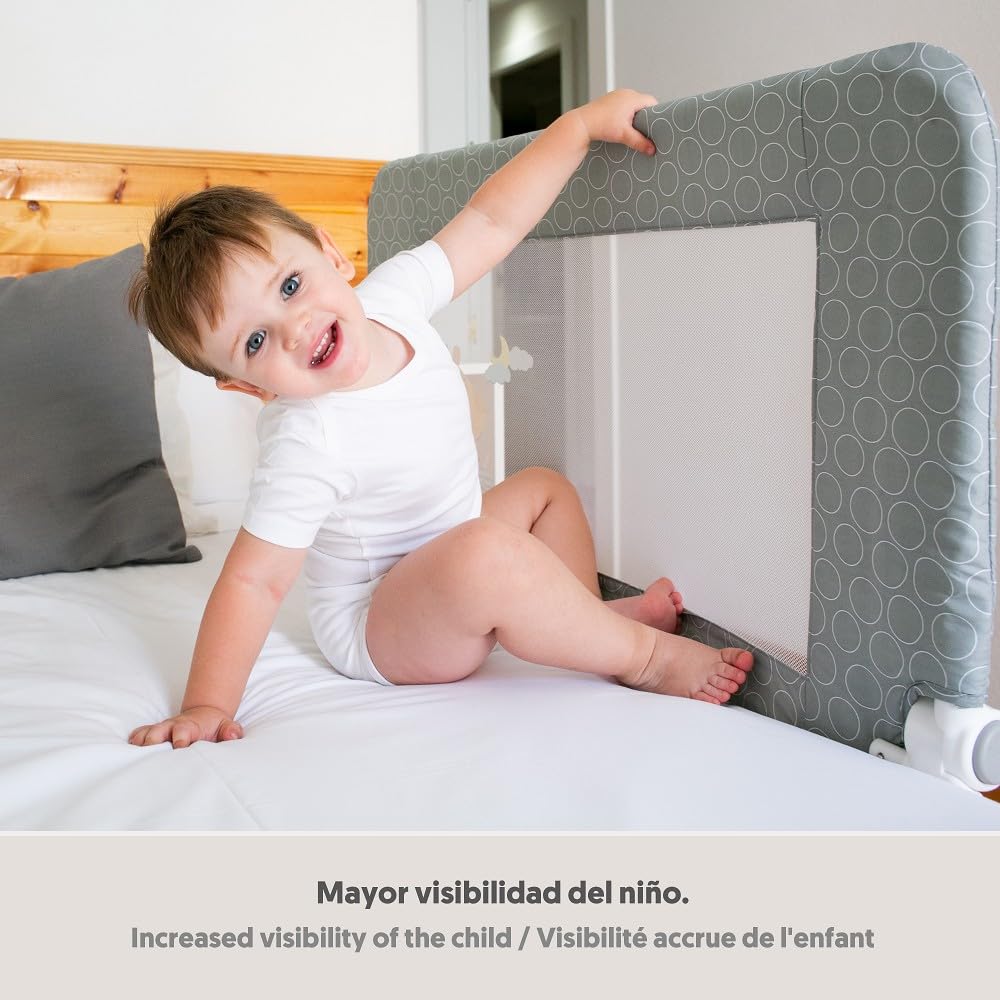 Interbaby Barriera di sicurezza per bambini, letto pieghevole, 150 cm, con barriera per letto per bambini, tra 18 mesi e 5 anni, facile da installare, sicuro, compatibile con letti estraibili |