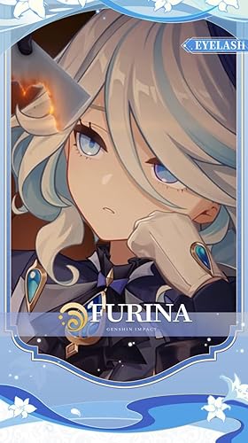 Miniatura 3 de KIRA KIRA Juego Genshin Impact Cosplay Focalors Pestañas postizas negras con diamantes de imitación Doki Furina Fontaine Pestañas para mujeres