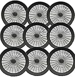 Pack of 9-9' Black Plastic Reusable Paper Plate Holder