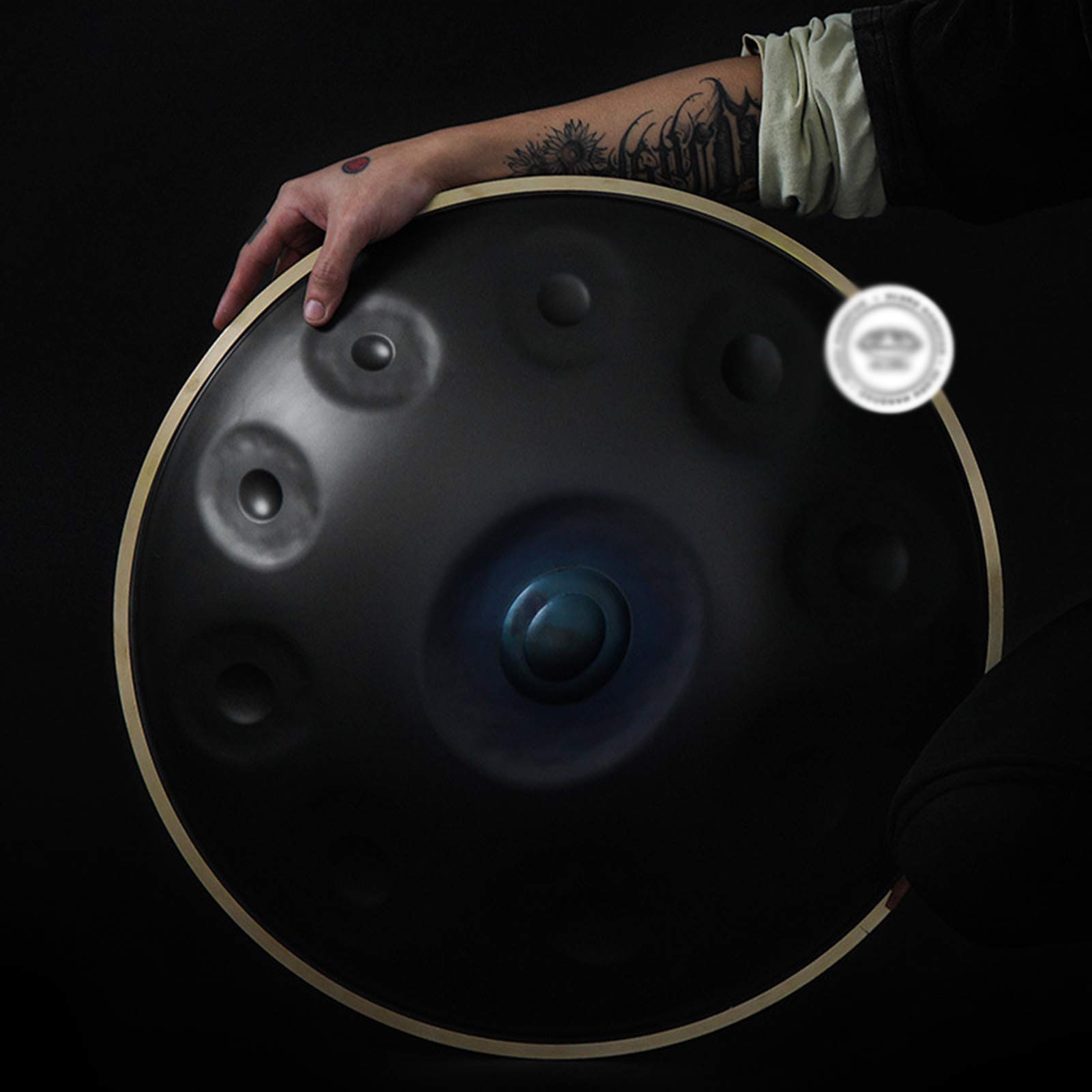 Instrumentos de Tambor Handpan en D Minor 10 Notas 22 Pulgadas Tambor de Lengua Profesional Instrumentos de percusión Tambor de Mano Pan