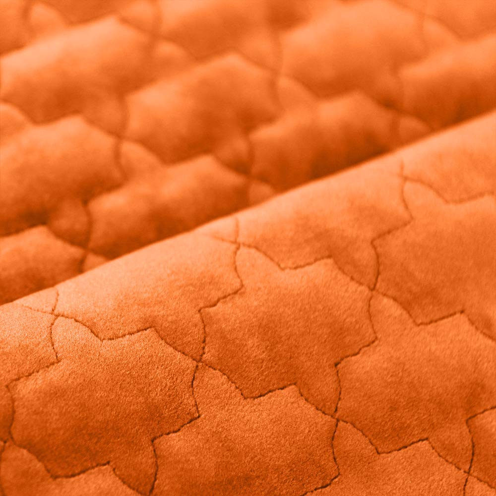 Deshome Viki TP – Tejido al metro de terciopelo acolchado altura 140 cm para cojines de sofá o sillas naranja 10 metros