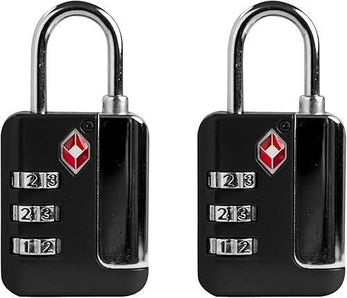 Cerraduras TSA para equipaje, cerradura de combinación pequeña para casillero, combinación de candado de 3 dígitos, candados combinados aprobados