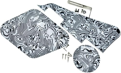 Miniatura 5 de KAISH Solid Cream - Placa trasera de golpeador de guitarra LP de 1 capa, placa de interruptor con soporte de níquel de acero y tornillos de montaje