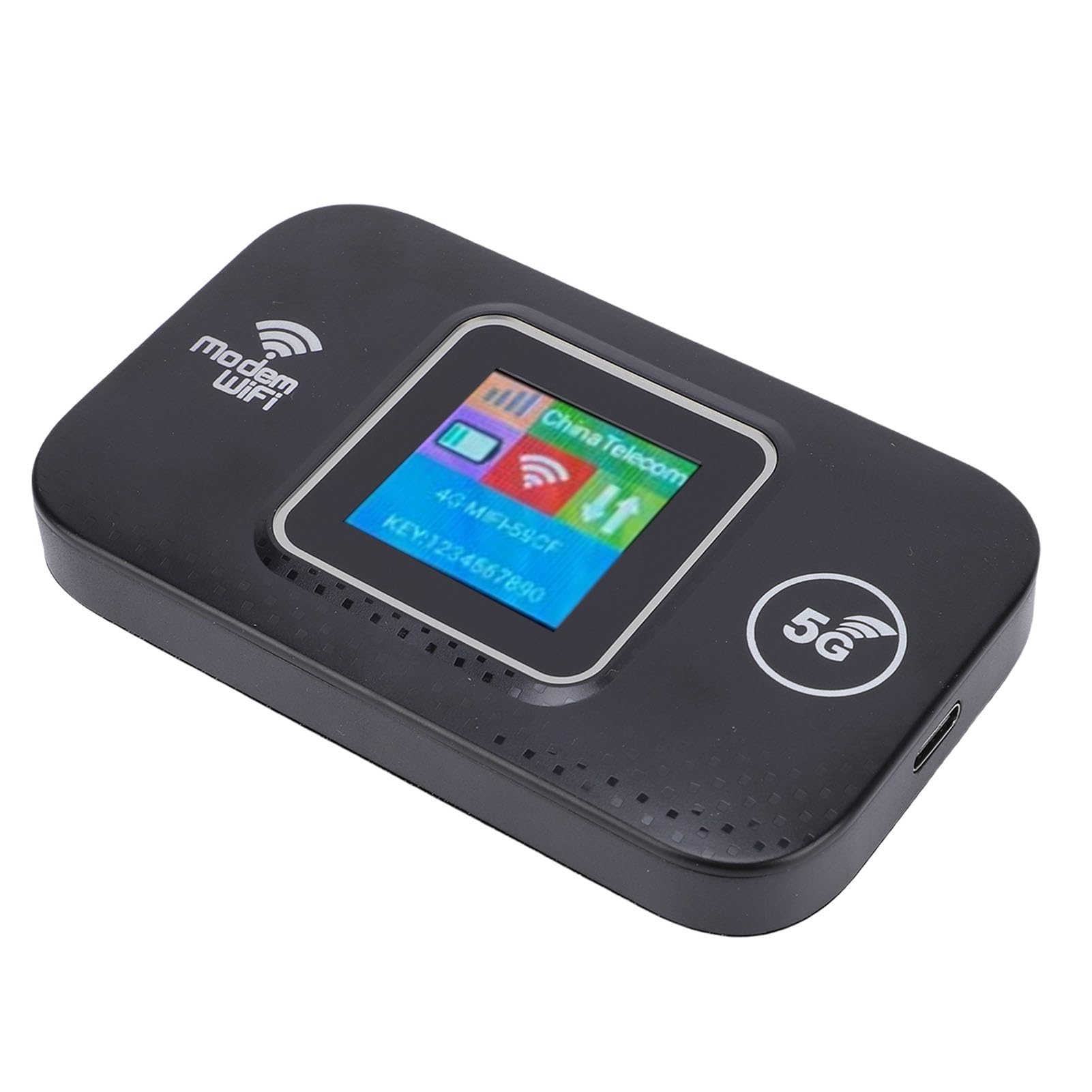 Naroote Enrutador de Punto de Acceso WiFi Portátil para Viajes 5G LTE de Alta Velocidad de 300 Mbps para una Conectividad Estable Mientras Viaja, 12 Dispositivos, Fuente de Alimentación USB para