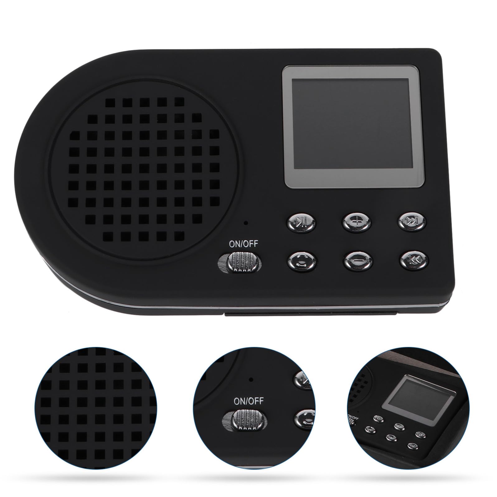 Lettore Alta Mp3 Portatile Integrata con Batteria Nero ad per Capacità Cavo Usb, Riproduzione Audio Esterna come Regalo Famiglia e Amici