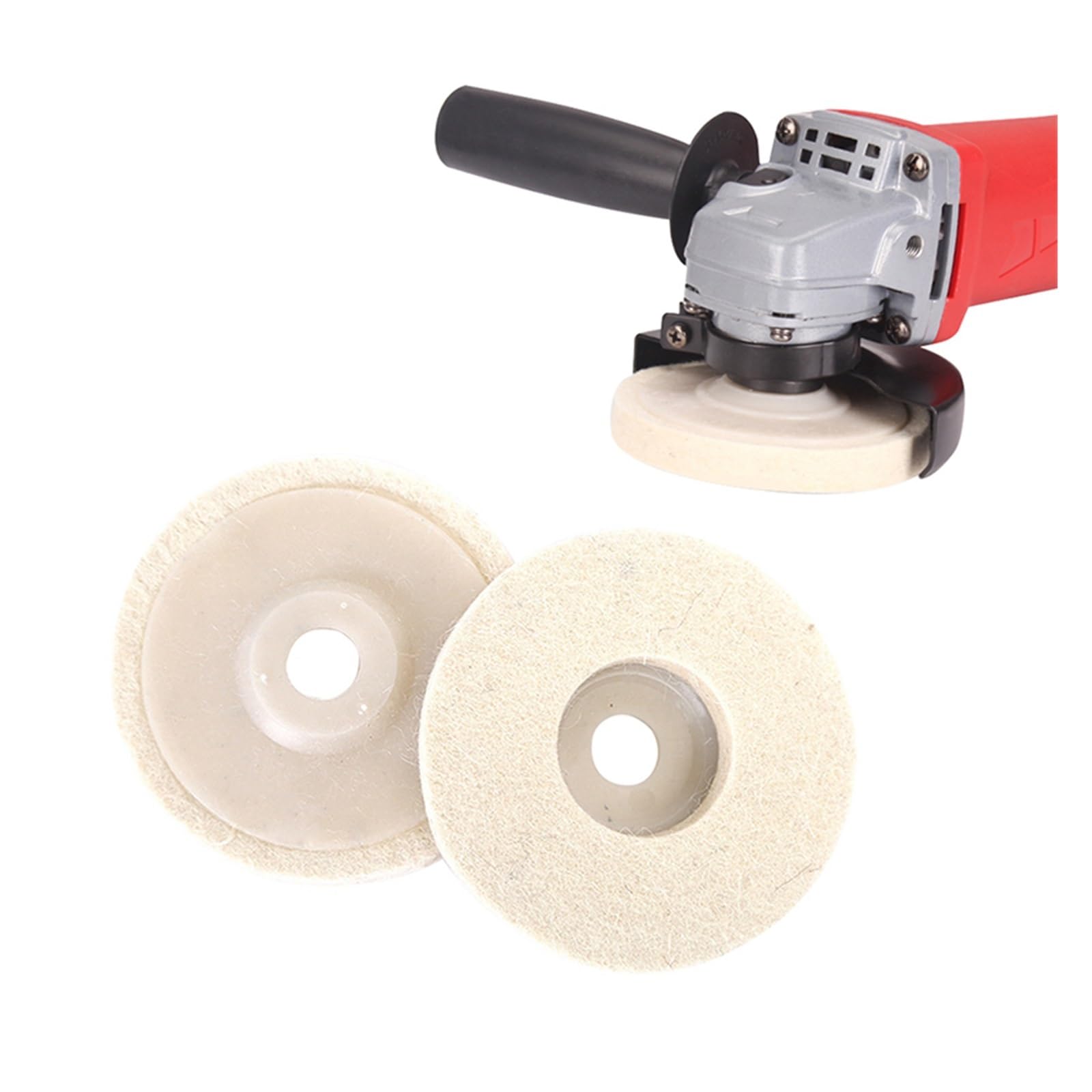 10 pz 100 * 16 * 12mm Feltro di Lana Disco di Lucidatura Ruota di Lucidatura Foro for Smerigliatrice Angolare Auto Detailing legno