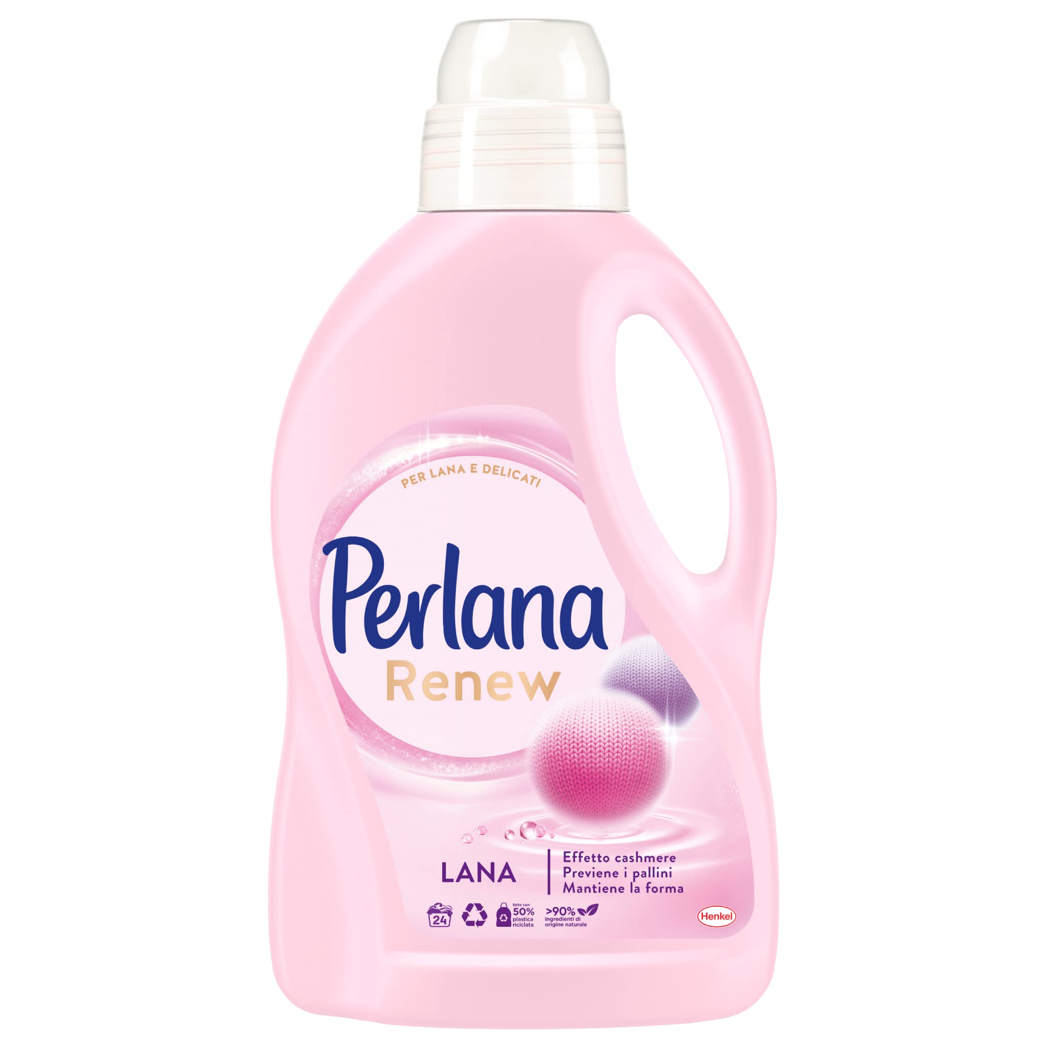 Perlana Renew Lana Rosa - Detergente para lavadora (efecto cachmere, 24 lavados)