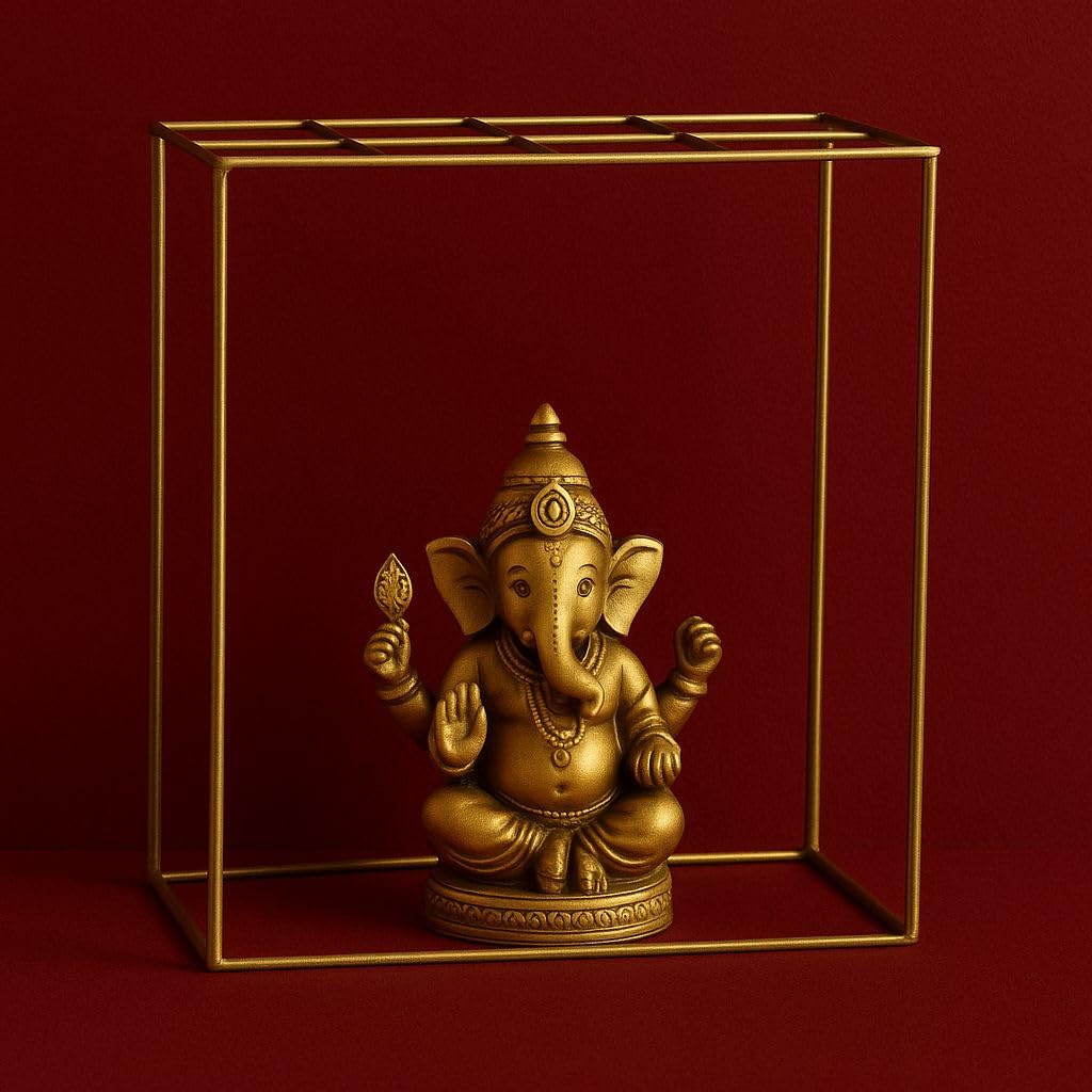 Trendy Metal HANDICRAFTS™ Gold Square Backdrop Stand Metal Photo Background Support for Diwali Pooja|Ganesh Chaturthi | Wedding & Home Decor (Size: 30x18x30 Inch)-picture-28