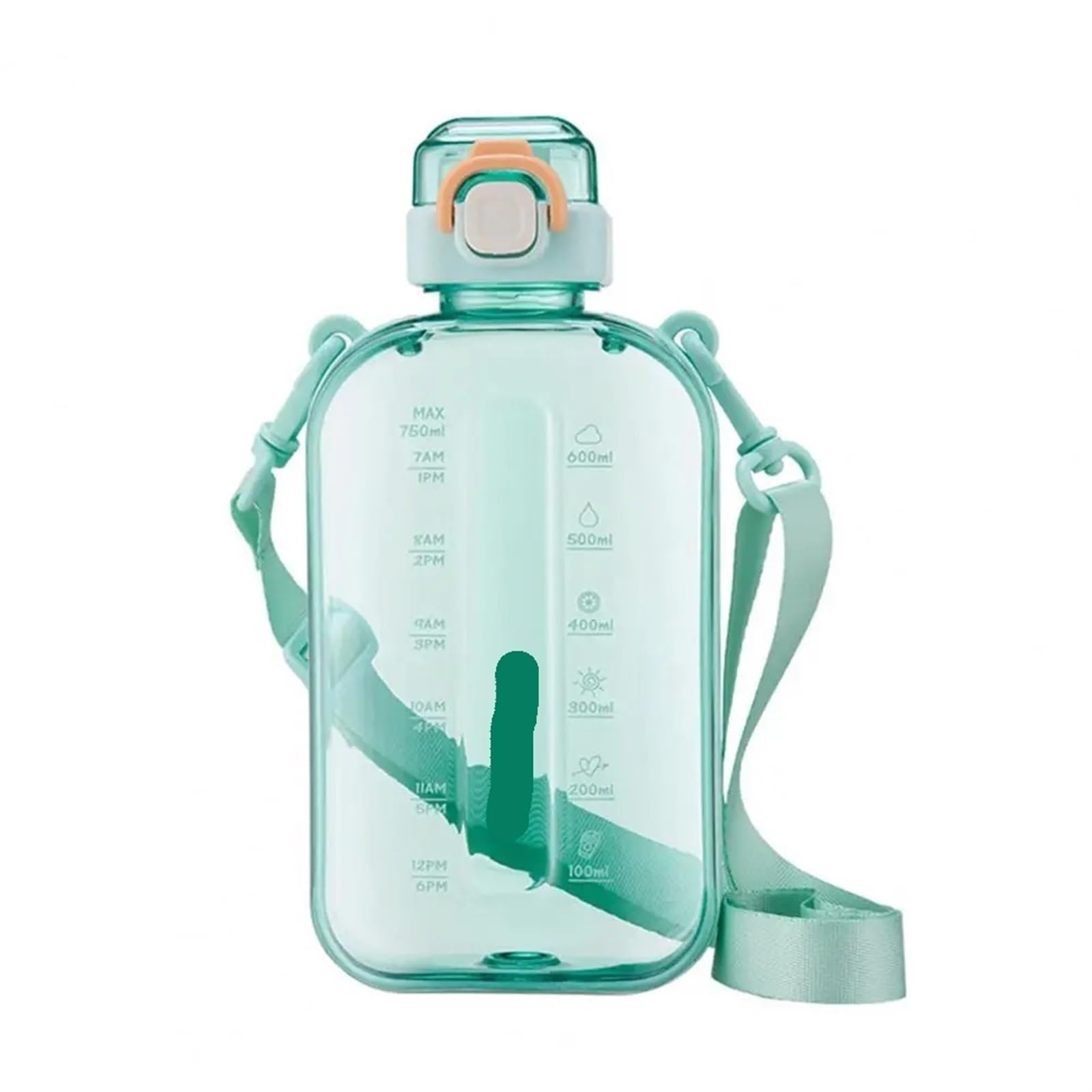 QuxetlRyz Sports Water Bottle Sports Water Bottle 750ml Leak-proof BPA-Free Plastic Cup Drinkware Outdoor Travel Kettle For Camping Cycling(Green)
