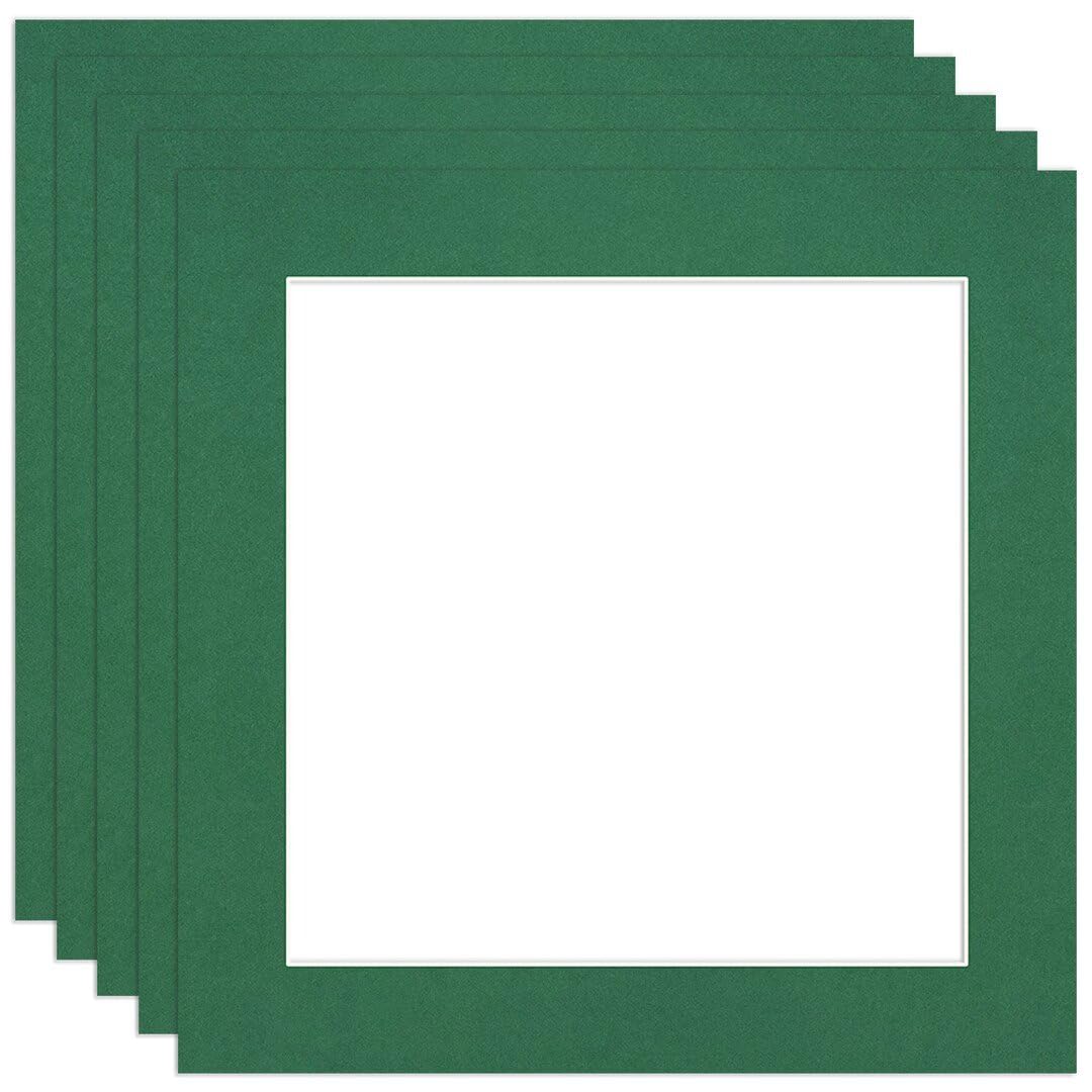 Procut Global 40x40cm Emerald Picture Mounts to Fit 30x30cm Aperture - Precision Cut Cardboard Photo Mount - Ideal for Frames, Prints, Artwork & Certificates - Sizes & Colours Available - 5 Pack — image 1