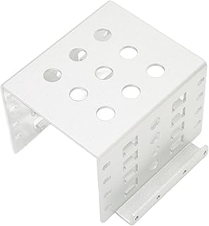 2.5in HDD Mounting Adapter, HDD Metal Mounting Bracket Hollow Design Support IDE Space Extension for 2.5in IDE (Silver)
