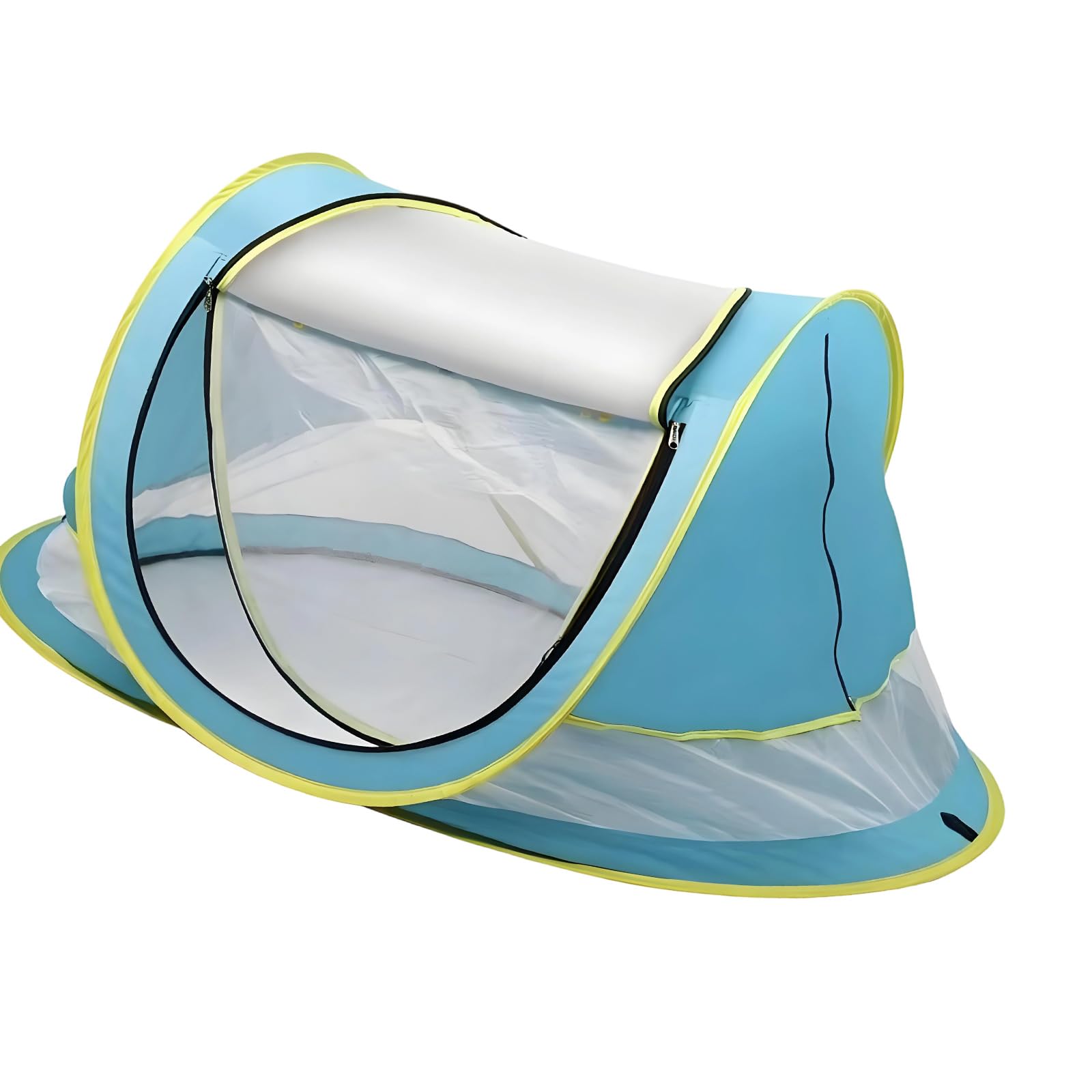 Tienda de campaña de tamaño moderado con toldo de ventilación para interiores y exteriores