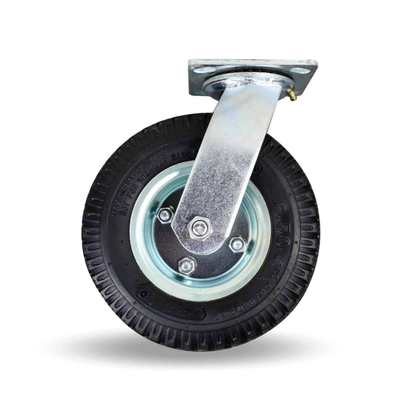 FROSAL Lenkrolle Mit Bremse – 260 Mm Luftreifen, 360° Drehbar, Gesamthöhe 300 Mm, Für Möbel & Transportwagen (2 Stück)