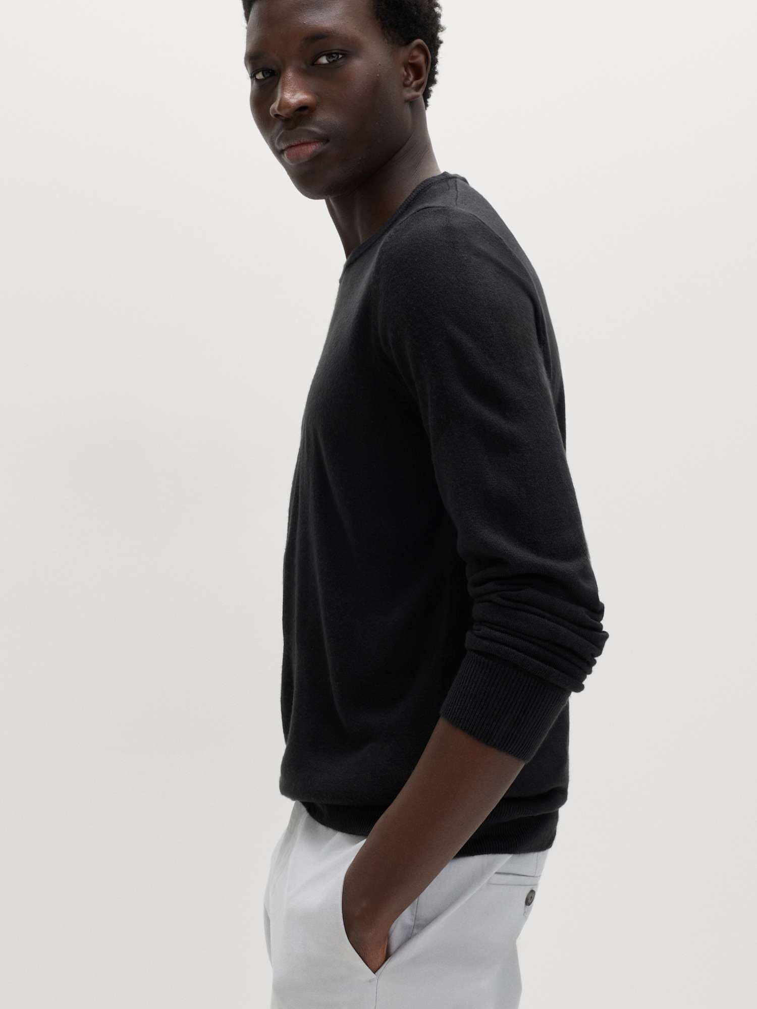 Marks & Spencer Jersey de Cuello Redondo Cashmilon™ para Hombre, Ajuste Normal