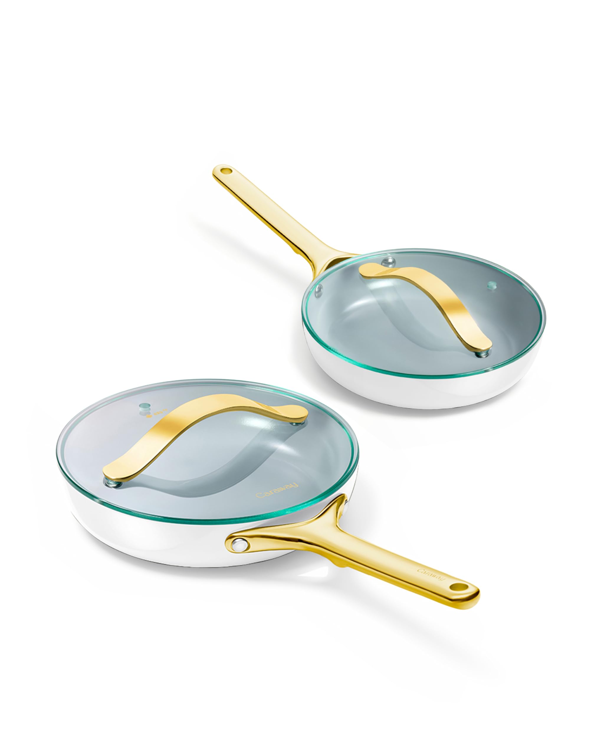 Caraway Juego De 4 Sartenes Antiadherentes (10.5 Y 8 Pulgadas) Y Sartén Antiadherente, No Tóxico, Sin PTFE Ni PFOA, Apto Para Horno Y Compatible Con Todas Las Estufas (gas, Eléctricas Y