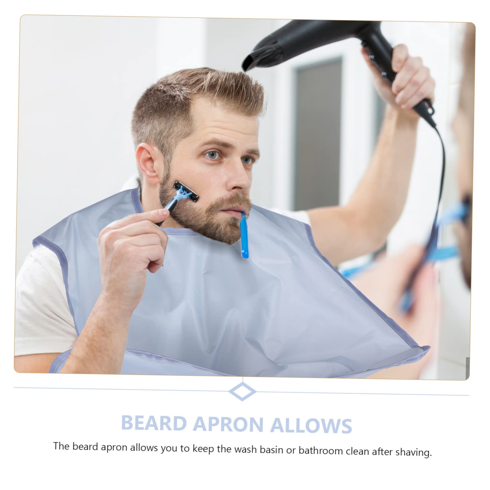 FRCOLOR 2piezas Delantal De Afeitar Para Hombres Colector De Barba Práctico y Duradero Para Día Del Padre y Uso Casa o Salón