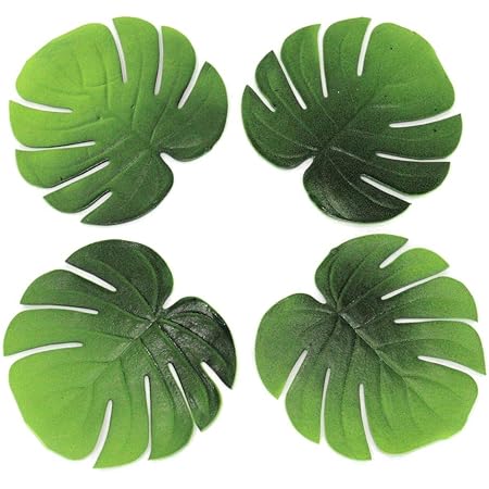 Amazon ハワイアン雑貨 インテリア リーフコースター 造花 4枚セット モンステラ ハワイ お土産 Pukana コースター