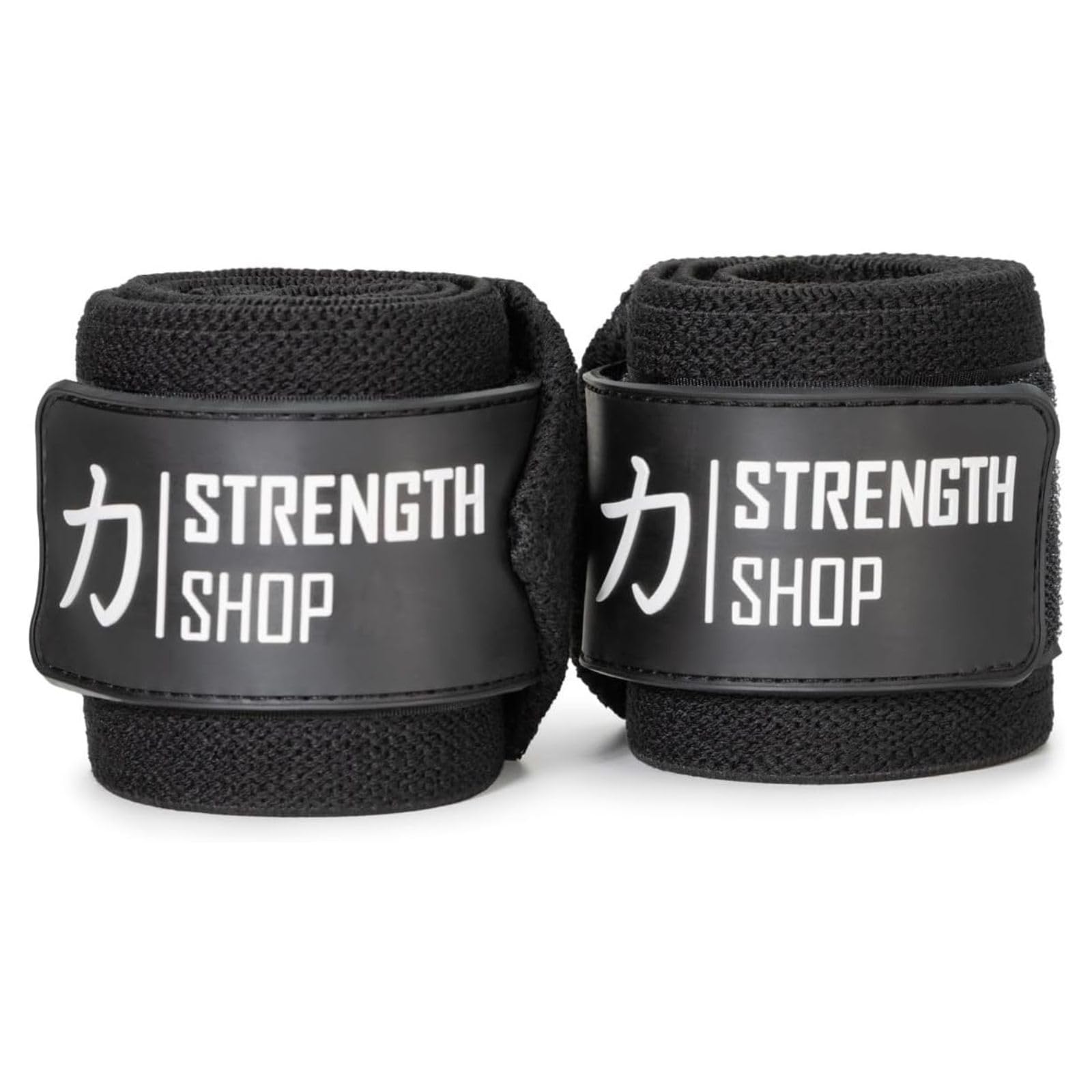 STRENGTH SHOP Polsini Palestra Certificati IPF, Polsiere Palestra con Chiusura a Strappo & Asola per il Pollice, fasce polsi palestra per Massima Stabilità & Protezione durante l’Allenamento