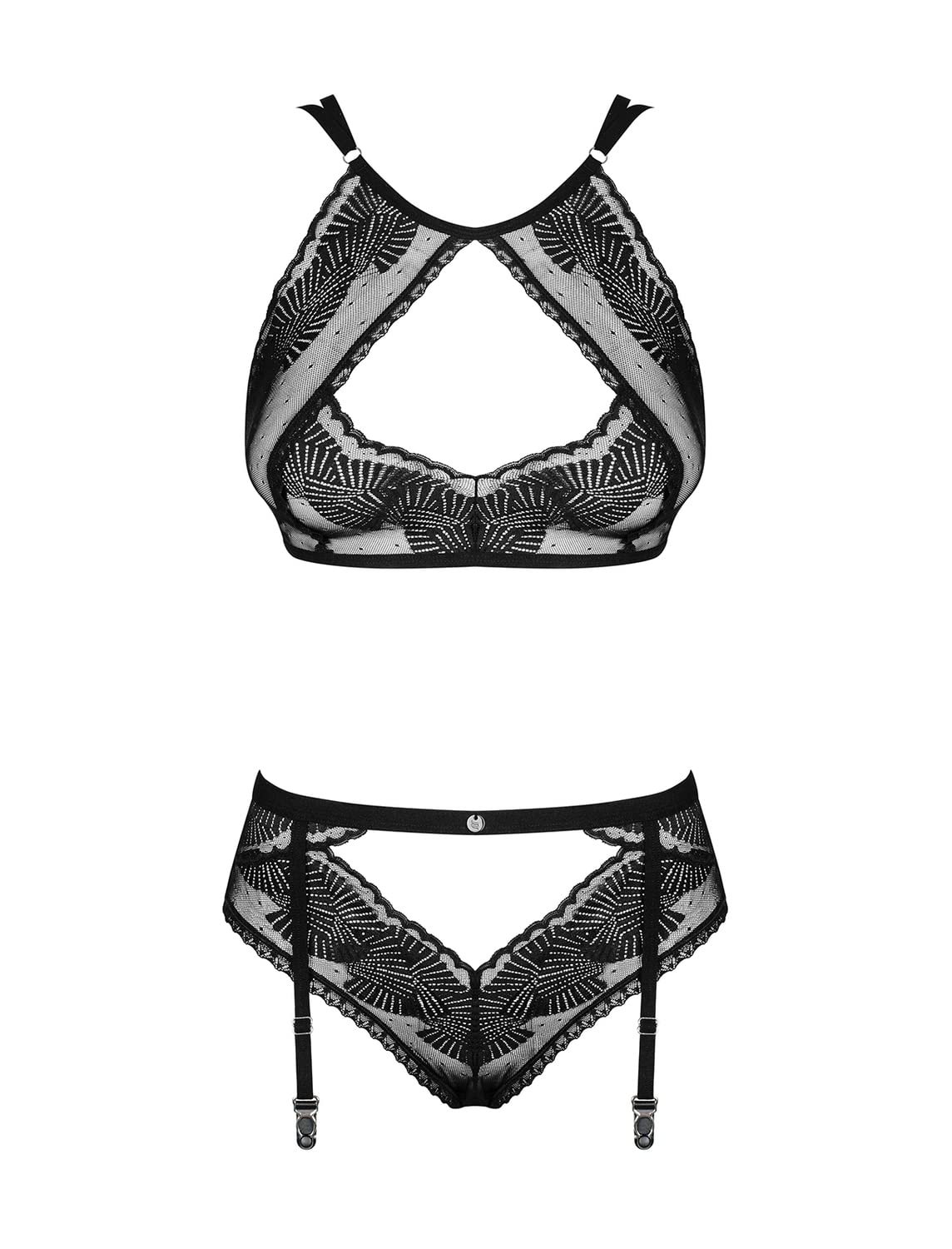Obsessive Damen BH-Set mit Strumpfhaltern M2548