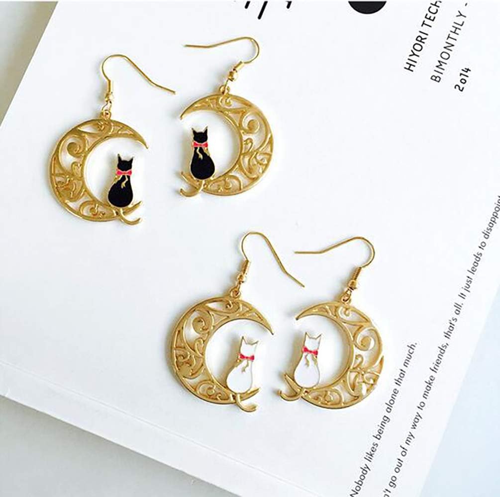 Cute Anime Cartoon Sailor Moon Animal Cat Moon Earrings Gift For Girls Women Jewelry - Image 6