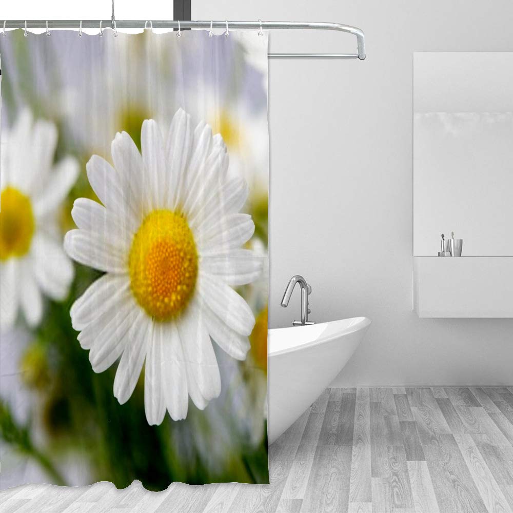 Rideau de douche imperméable anti-éclaboussures en tissu polyester