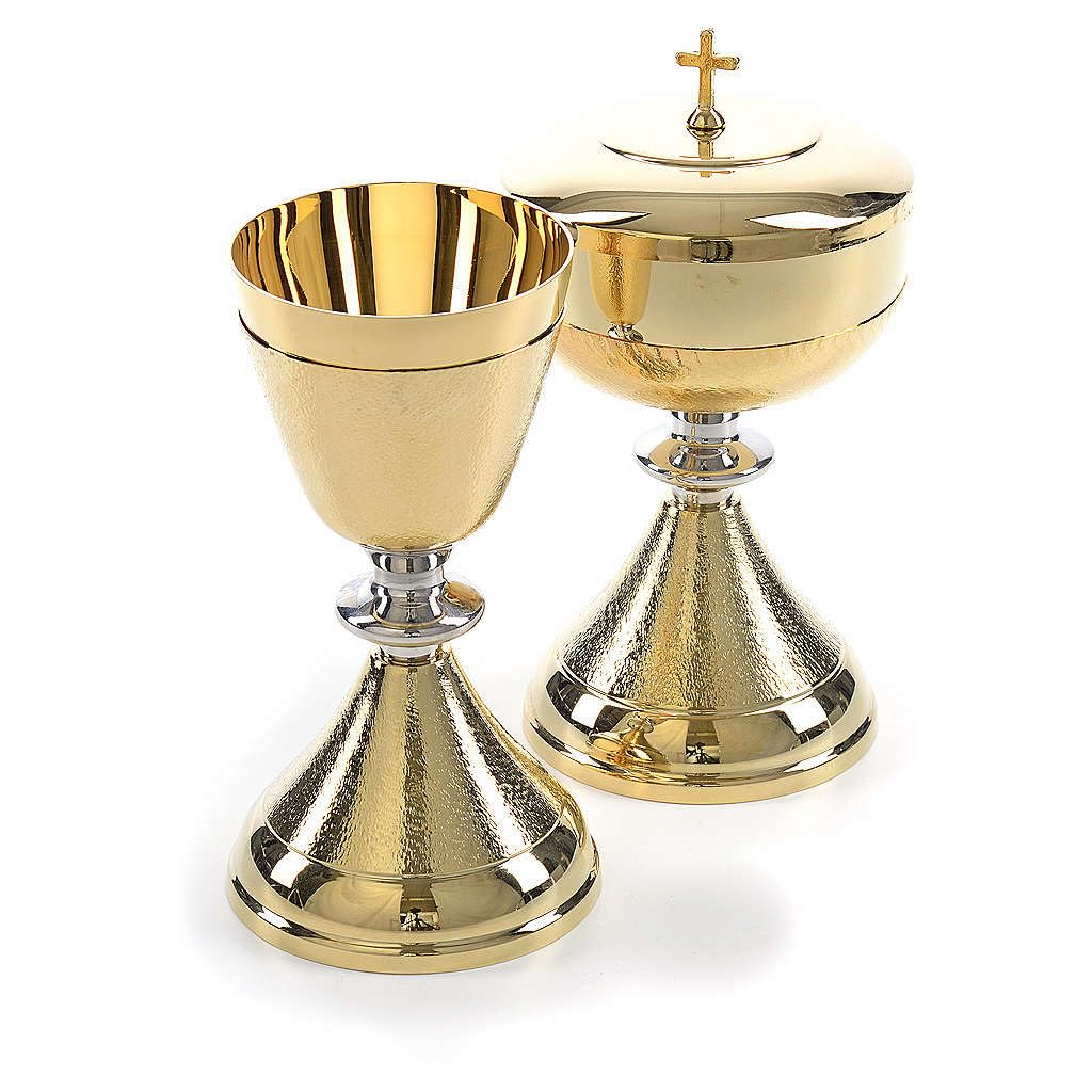 Holyart Calice e Pisside zigrinati oro, Calice