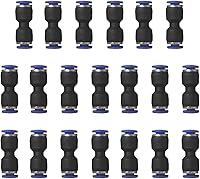 Vista 16 de 5 piezas de conector de reducción de tubo en T neumático con forma de T de 3 vías de 10 mm x 6 mm x 10 mm, conector rápido de empuje en T