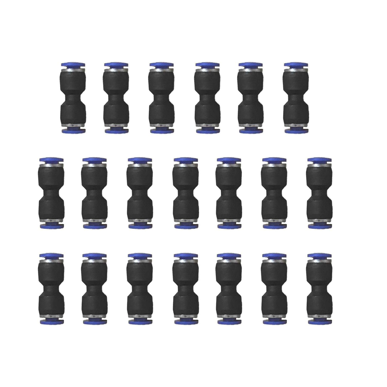 5/32" or 4mm OD Pneumatic quick Connector Push to Connect fittings Straight Union/Coupler (Pack of 20)
