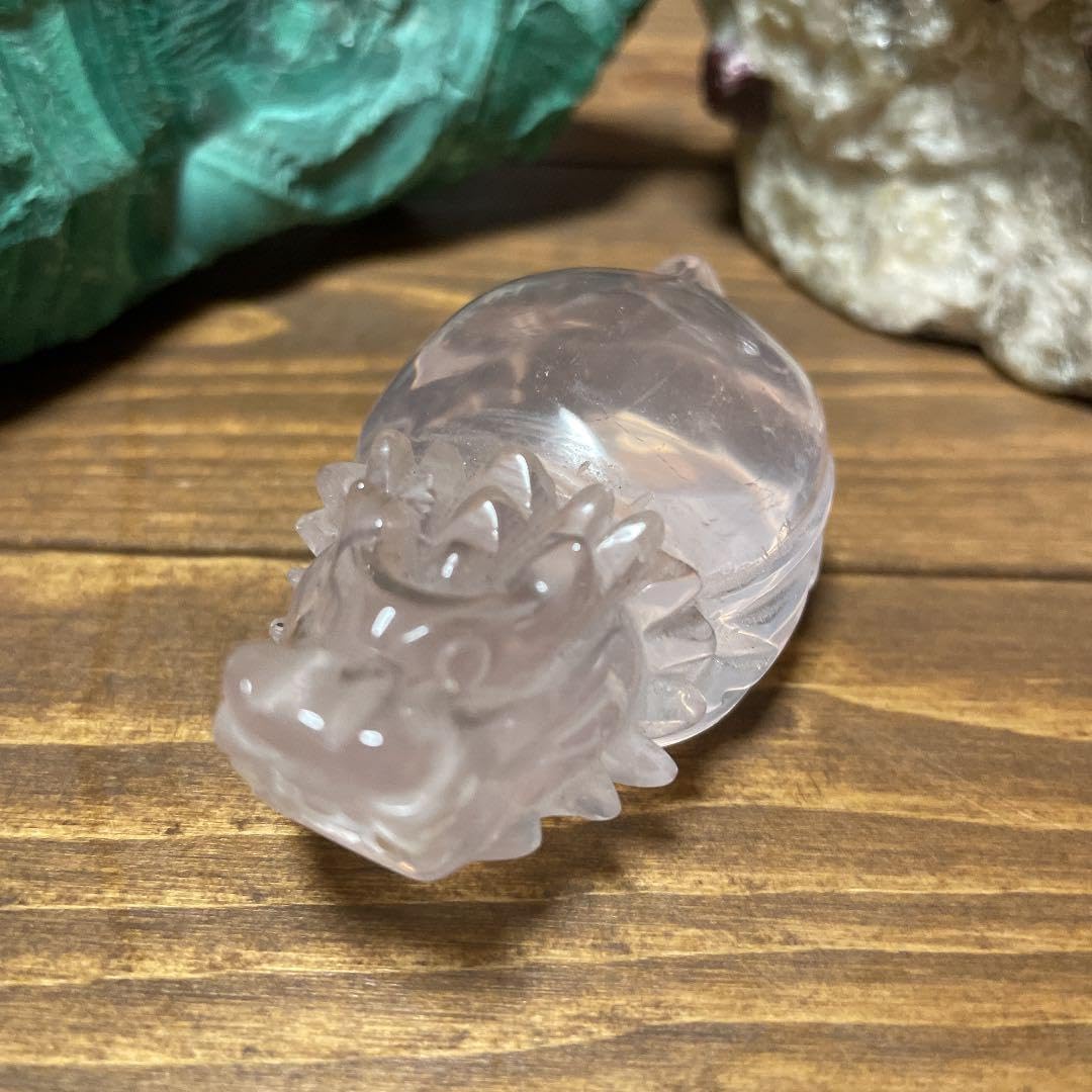 ローズクォーツロングイ② ロングイ 龍亀 ガーデン ローズクオーツ