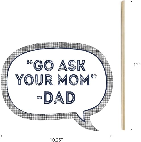 Miniatura 3 de Big Dot of Happiness Funny My Dad is Rad - Kit de accesorios para cabina de fotos para el día del padre, 10 piezas
