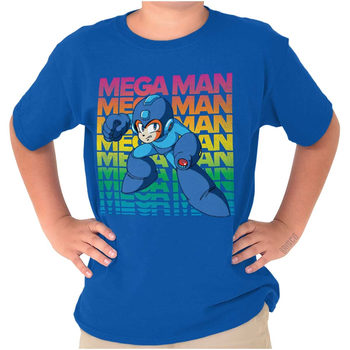 Mega Man 90s Anime Cartoon Character Crewneck T Shirts Boy Girl