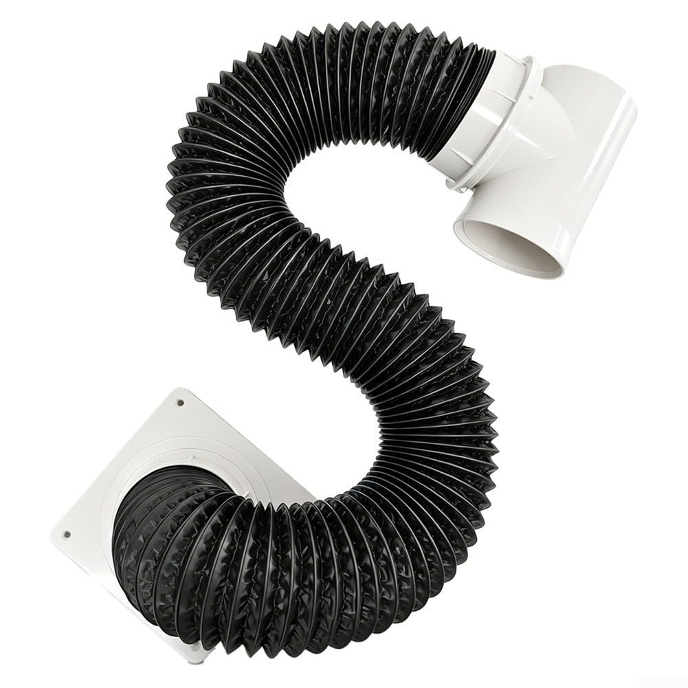 Kit de manguera de ventilación de secadora de 4 pulgadas, kit de manguera de ventilación de secadora de 4 pulgadas, incluye brida de pared con conector de codo, solapa de ventilación de cierre