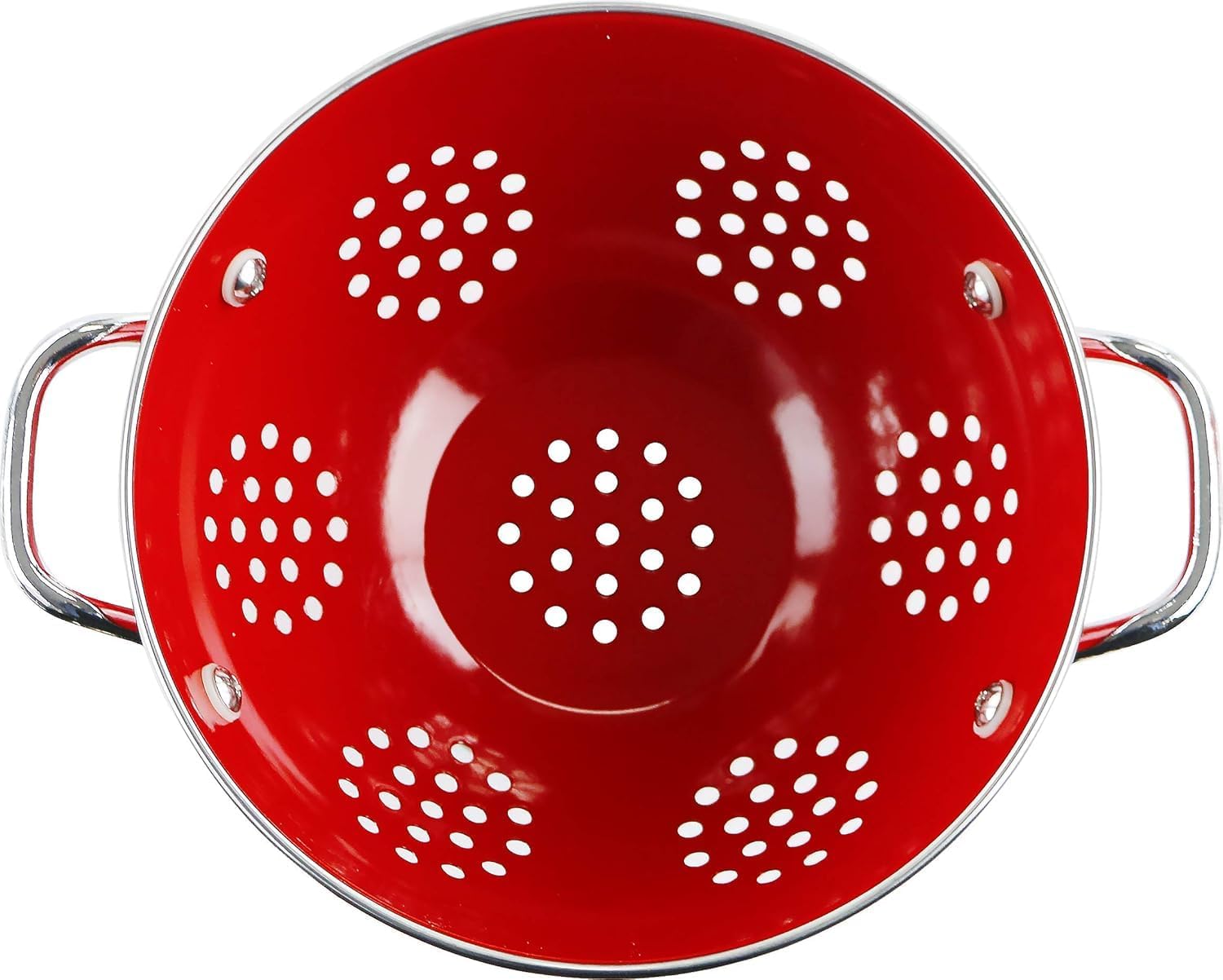 Calypso Basics by Reston Lloyd Powder Coated Enameled Colander, 5 Quart, Red