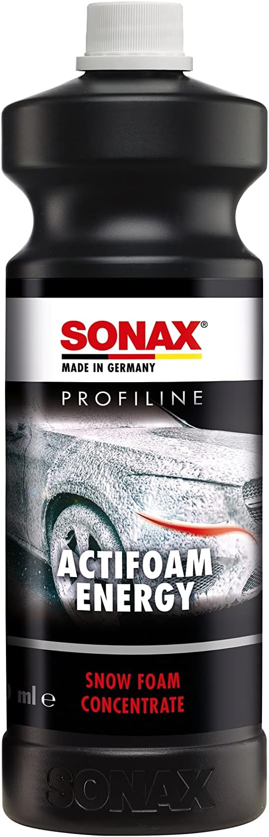 SONAX PROFILINE ActiFoam Energy (1 Litre) - Effective car detergent with active foam power. Works as shampoo, wheel cleaner and insect remover | Item No. 06183000