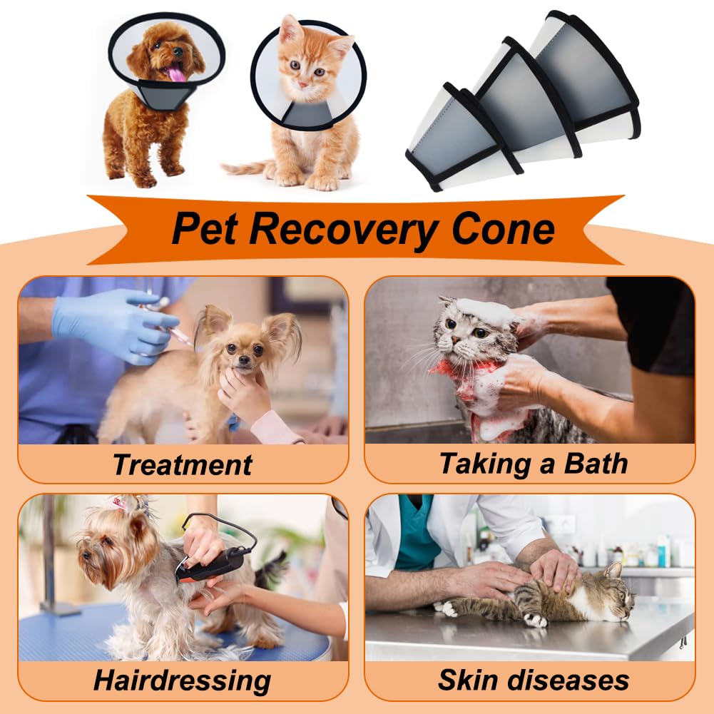 Cône Pour Chien Anti-léchage Réglable - Collier Protecteur Respirant - Pour Chiens Moyens/grands, Chats - Confortable Et Léger