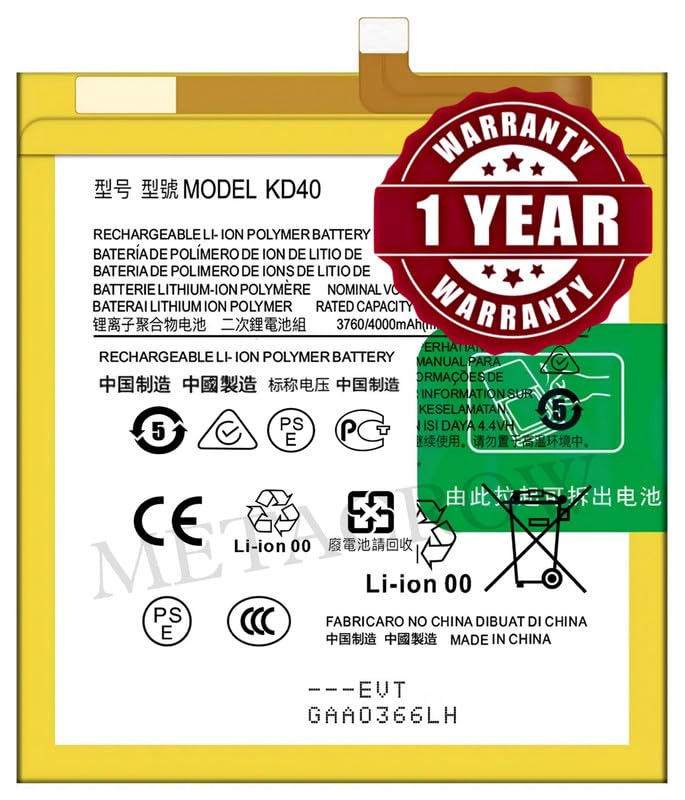 Image of Original KD40 Battery Compatible for Motorola Moto G8 Plus (XT2019, XT2019-2) - (4000mAh) - 1 Year Warranty JK1