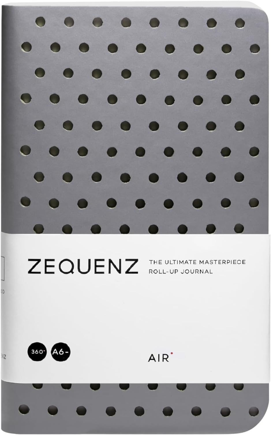Zequenz Classic 360 Air Soft Cover Notebook, Soft Bound Journal, Small Pocket Size, 3.5" x 5.5 ",128 sheets / 256 pages, Dot Grid Pattern, White Premium Paper (silver)