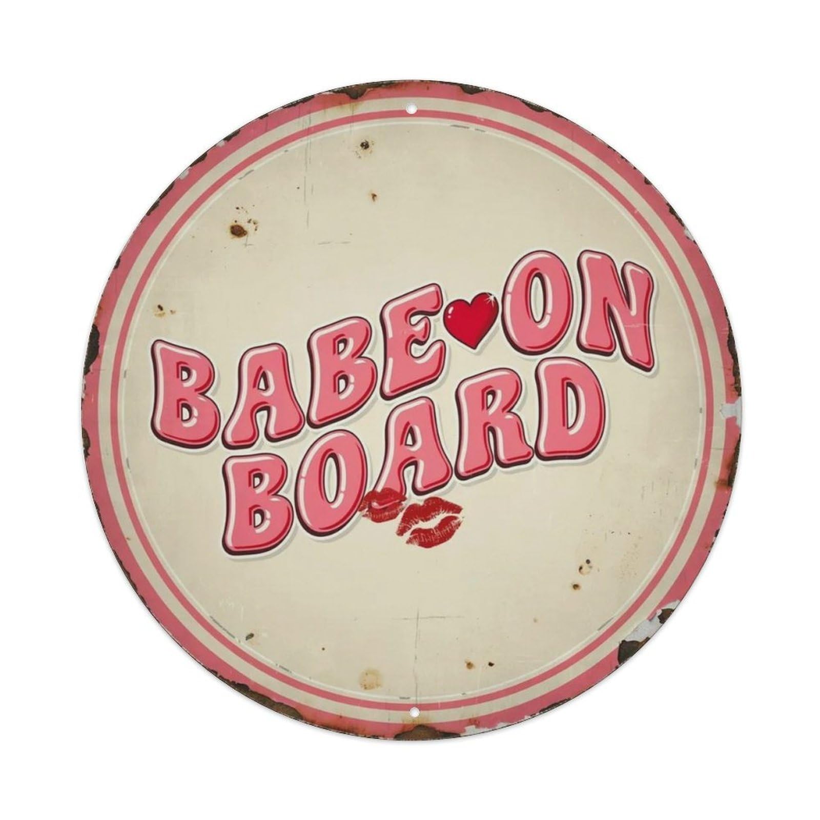 Babe On Board Y2K Metal Tin Sign Plaque