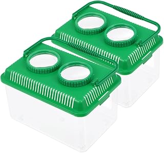 iplusmile 2 Cajas De Observación De Insectos para Lupa Frasco De Observación Contenedor De Observación Kit De Observación Contenedor De Insectos Abs Verde