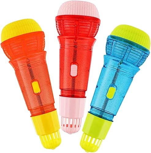 Role Play Microphone Toys for Boys and Girls 3 Pack Plastic Boys and Girls Microphone Singing Echo Feature