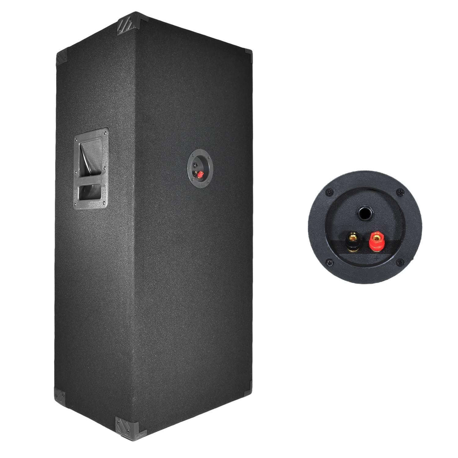 Set DJ audio BM Bmsonic PA Altoparlanti 2 x 15"/38 cm 4000 W bassreflex + amplificatore 3000 W con mixer Ibiza + cavi