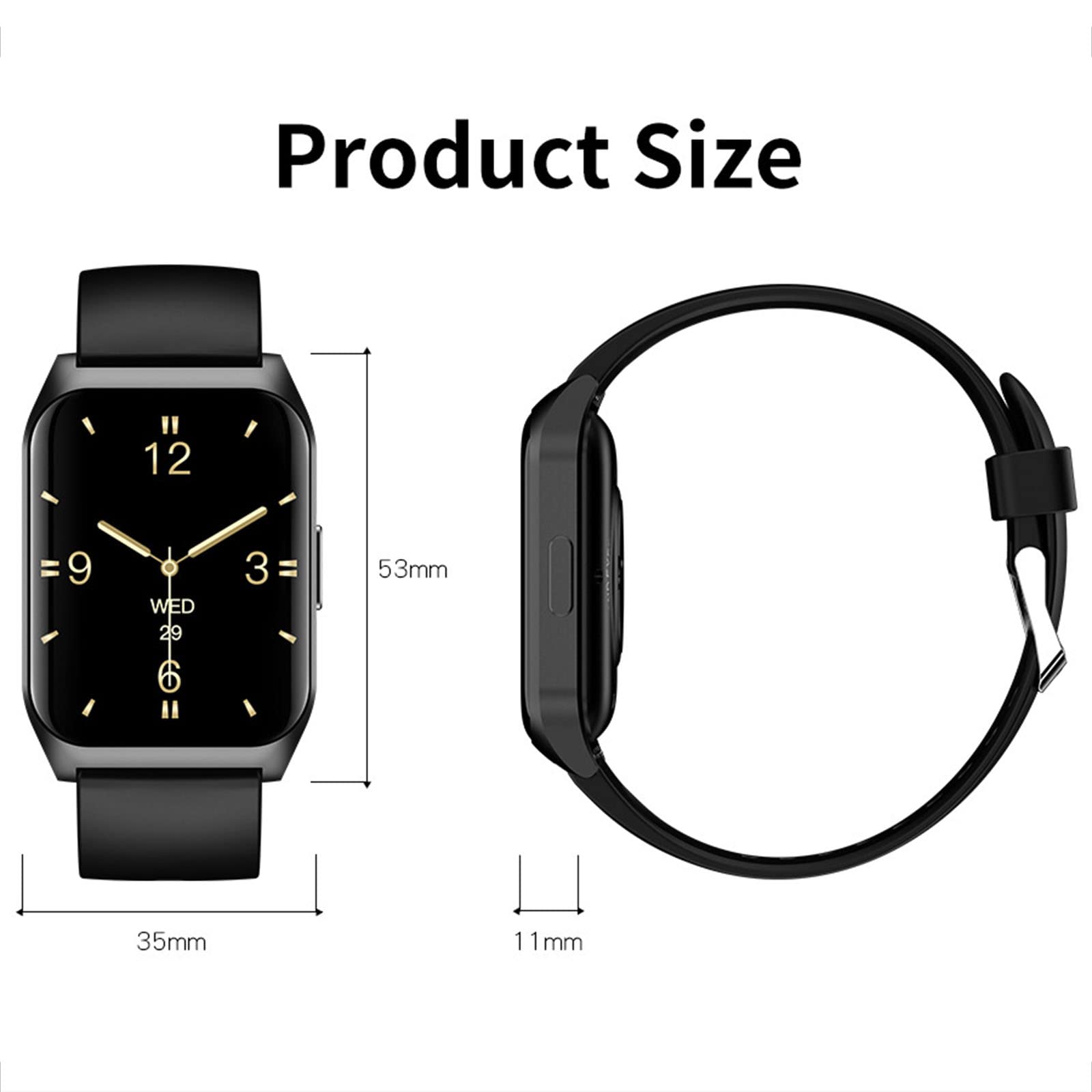 4.3 cm dotykowy smartwatch dla mężczyzn i kobiet. Wodoodporny monitor fitness IP67 z pulsometrem i monitorem snu, z 24 trybami ćwiczeń, krokomierzem kalorii, smartwatchami do iPhone'a i