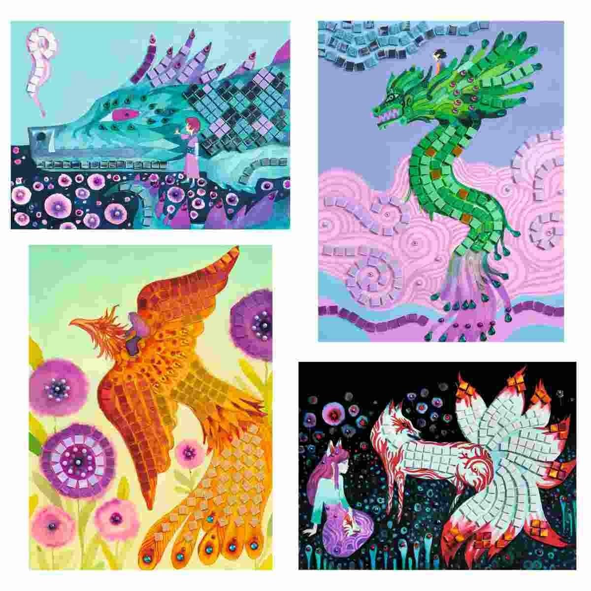 DJECO Coffret de Mosaique - Creatures Legendaires