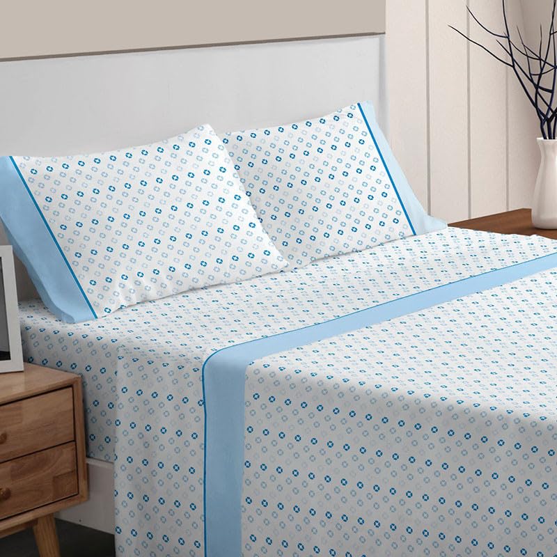 Rufino Díaz Juego Sábanas Franela Invierno Maria - Azul, 150 cm