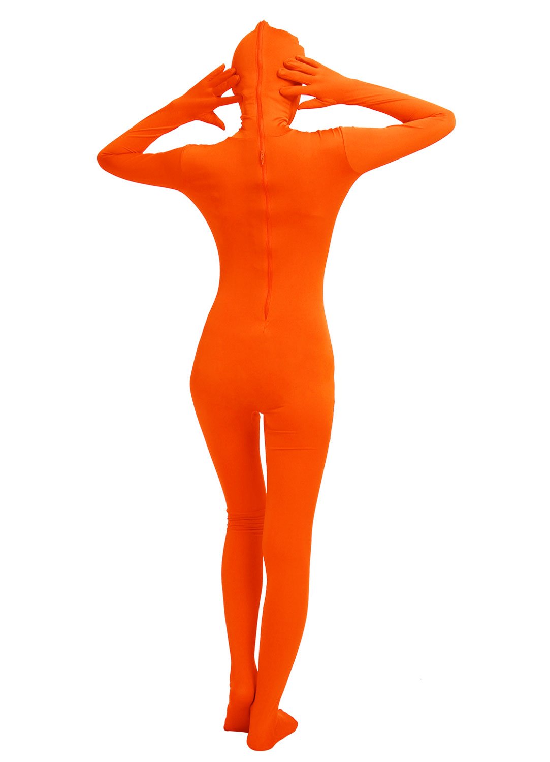 Tuta intera unisex per adulti, unisex, con viso aperto, in spandex, maschera Zentai